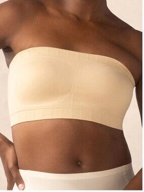 Truekind Convertible Strapless Bandeau Bra Size 2XL Tan Nude Multiway Seamless